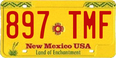 NM license plate 897TMF