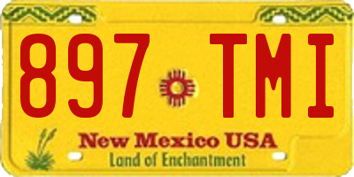 NM license plate 897TMI
