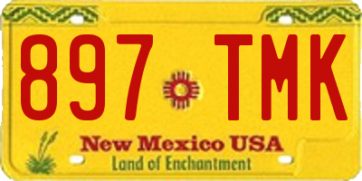 NM license plate 897TMK
