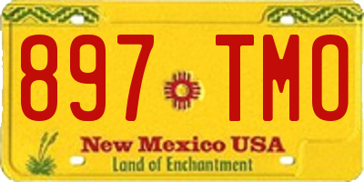 NM license plate 897TMO