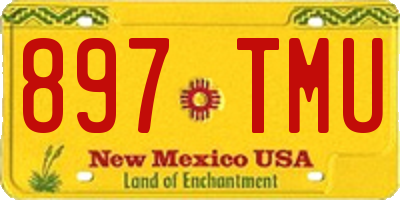 NM license plate 897TMU
