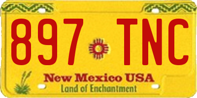 NM license plate 897TNC