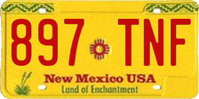 NM license plate 897TNF