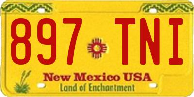 NM license plate 897TNI