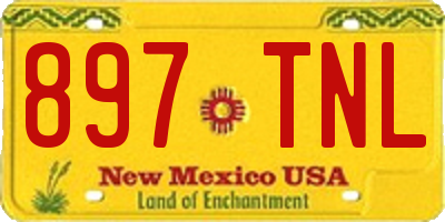 NM license plate 897TNL