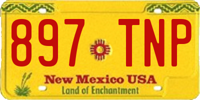 NM license plate 897TNP