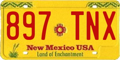 NM license plate 897TNX