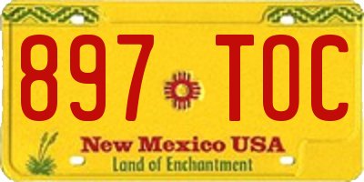 NM license plate 897TOC