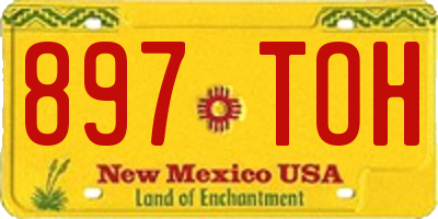 NM license plate 897TOH