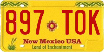 NM license plate 897TOK