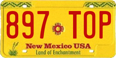 NM license plate 897TOP