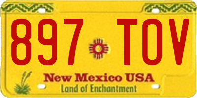 NM license plate 897TOV