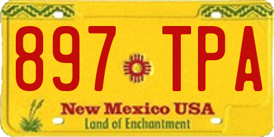 NM license plate 897TPA