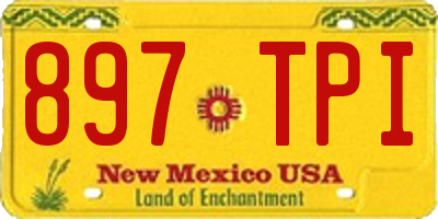 NM license plate 897TPI