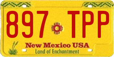 NM license plate 897TPP