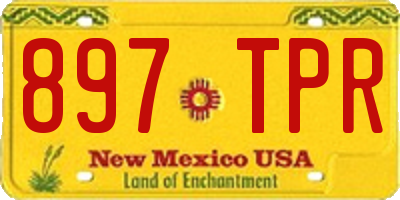 NM license plate 897TPR