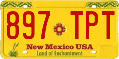 NM license plate 897TPT