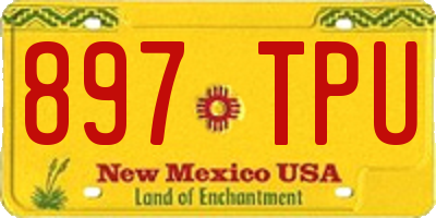 NM license plate 897TPU