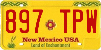 NM license plate 897TPW