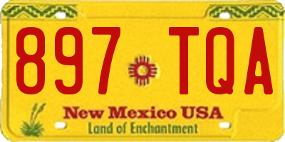 NM license plate 897TQA