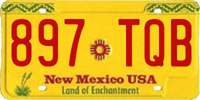 NM license plate 897TQB