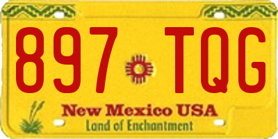 NM license plate 897TQG