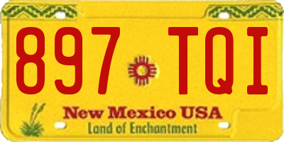 NM license plate 897TQI