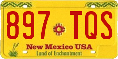 NM license plate 897TQS