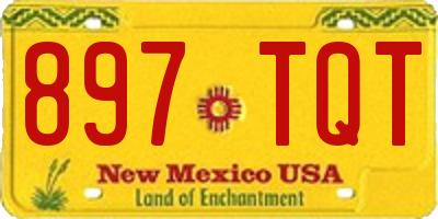 NM license plate 897TQT