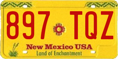 NM license plate 897TQZ