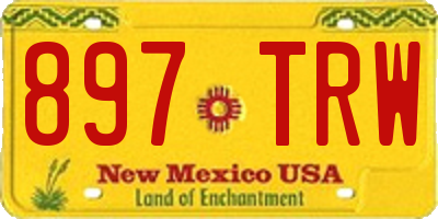 NM license plate 897TRW