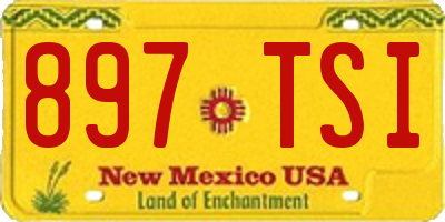 NM license plate 897TSI