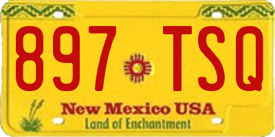 NM license plate 897TSQ