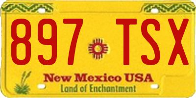 NM license plate 897TSX