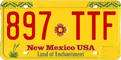 NM license plate 897TTF