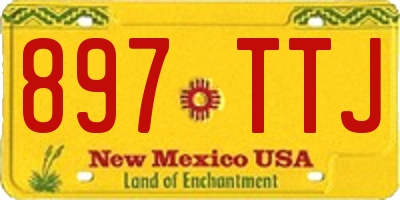 NM license plate 897TTJ