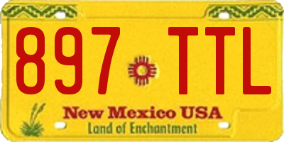 NM license plate 897TTL