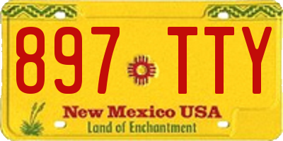 NM license plate 897TTY