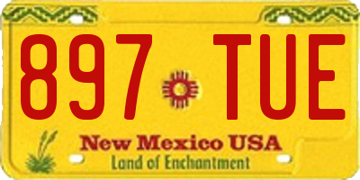 NM license plate 897TUE