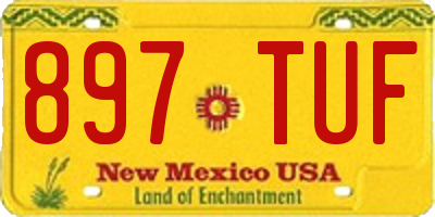 NM license plate 897TUF