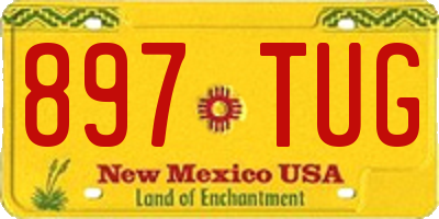 NM license plate 897TUG