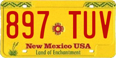 NM license plate 897TUV