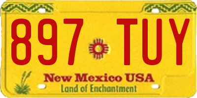 NM license plate 897TUY