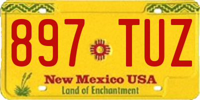 NM license plate 897TUZ