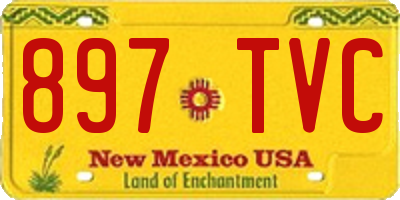 NM license plate 897TVC