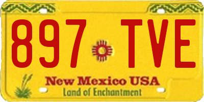 NM license plate 897TVE
