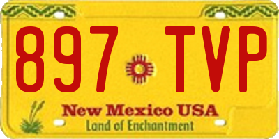 NM license plate 897TVP