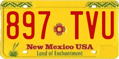 NM license plate 897TVU