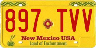 NM license plate 897TVV