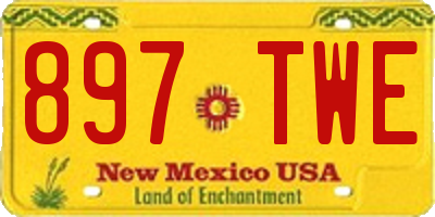 NM license plate 897TWE